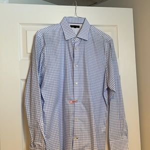 Banana Republic blue and white button up